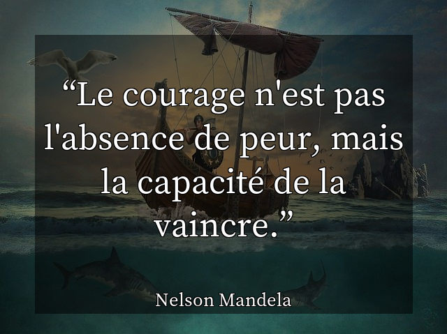 Le courage n'est pas l'absence de peur, mais la capacité de la vaincre.